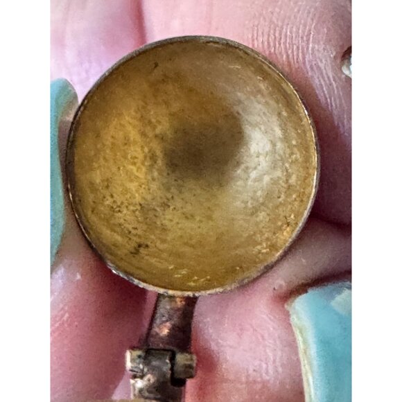 Sterling Silver Spinner Globe Orb Locket Pendant  Poison Perfume Ball  Rotating - Picture 7 of 7